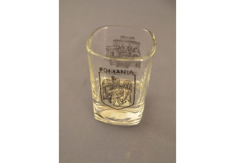 Păhărel pentru alcool pătrat inscripţionat România